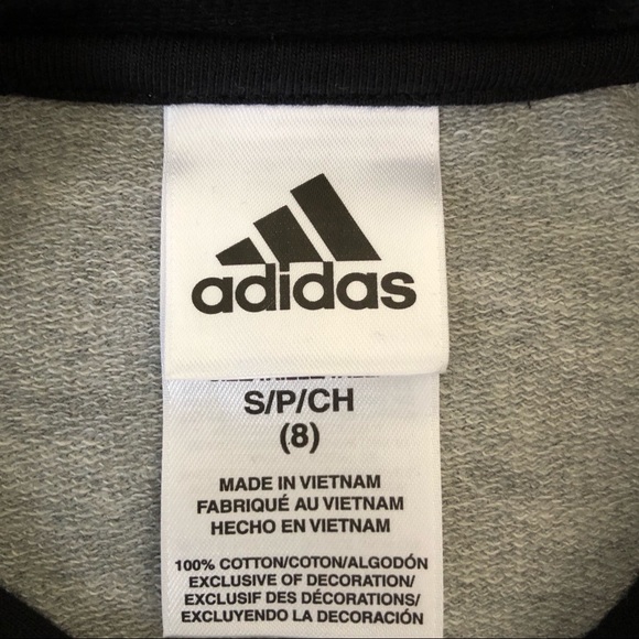 Adidas Gray Black Zip Up Hoodie Boys New Tag - Picture 6 of 8